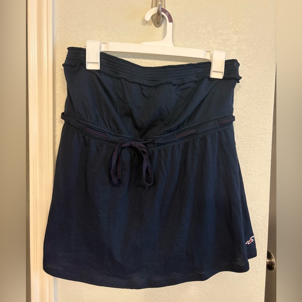 NWT Vault Y2K collection Hollister Strapless Babydoll tie back top